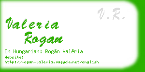 valeria rogan business card